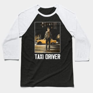 Travis Bickle's Vigilante Vision Taxi Tribute Baseball T-Shirt